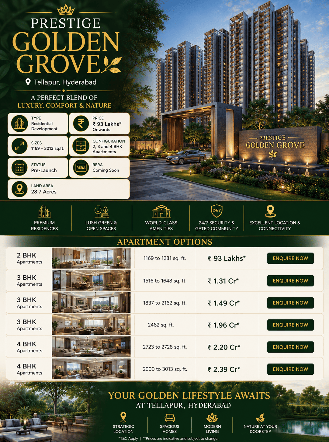 Prestige Golden Grove Overview